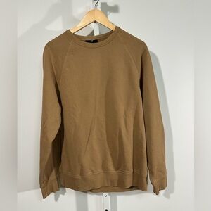H&M Regular Fit Crewneck Sweatshirt | Camel Brown | Size L